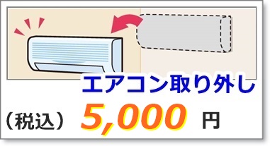 エアコンの取り外し